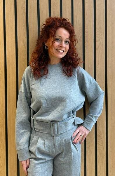 Lance belt sweat grey melange Co’Couture