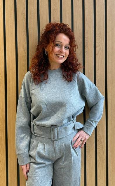 Lance belt sweat grey melange Co'Couture