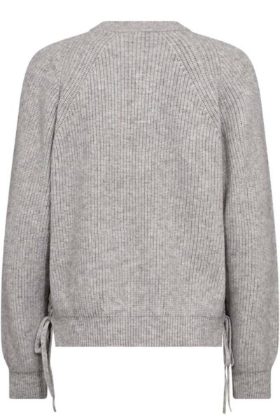 Row braid string knit grey melange Co’Couture