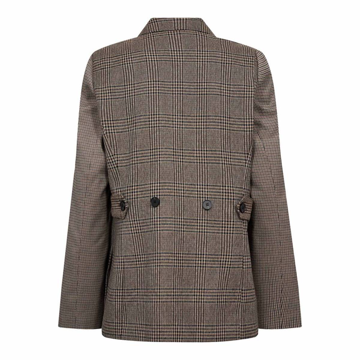 Veya check fitted blazer brown Co'Couture - Afbeelding 6