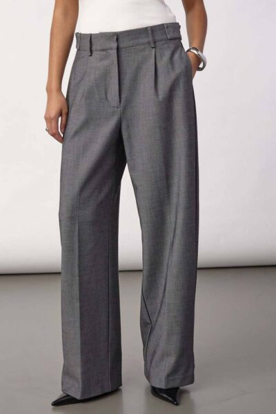 Jacky pleat pant mid grey L34 Co’Couture