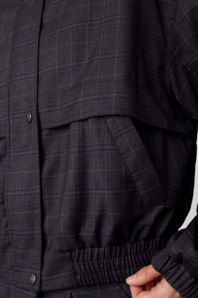 Elora check jacket dark grey Co’Couture
