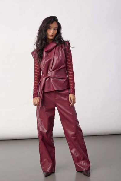 Gitt pant berry red L34 Co’Couture