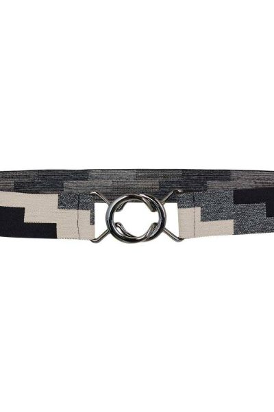 Elastic block belt black Co’Couture