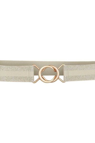 Elastic ritchie belt gold Co’Couture