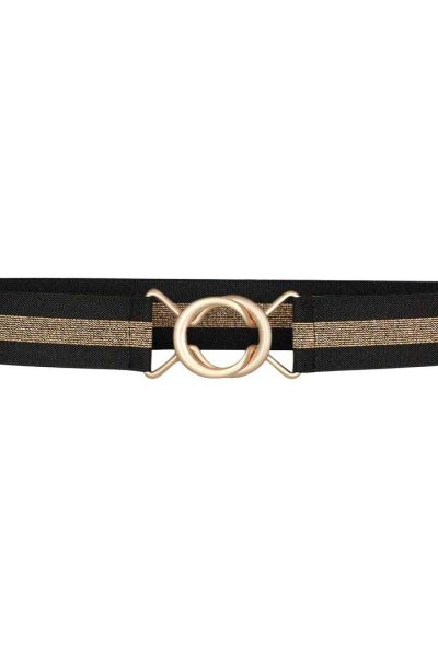 Elastic ritchie belt black Co’Couture