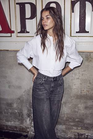 Sandy double layer shirt white Co’Couture