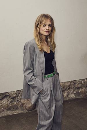 Pricilla pin pleat long pant light grey Co’Couture
