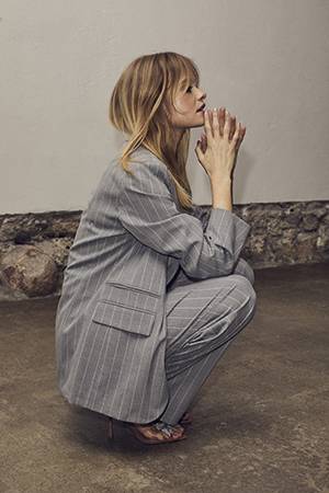 Pricilla pin pleat long pant light grey Co’Couture