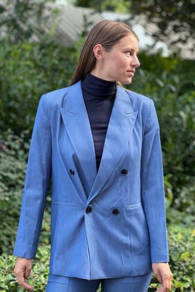 Denim oversized blazer blue Co’Couture