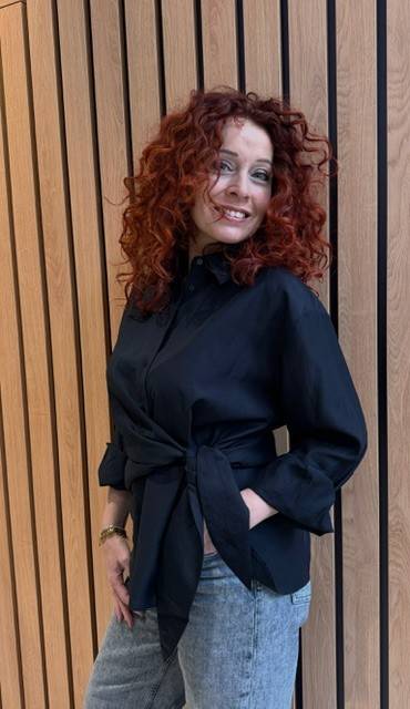 Idina tie shirt black Co'Couture - Afbeelding 2