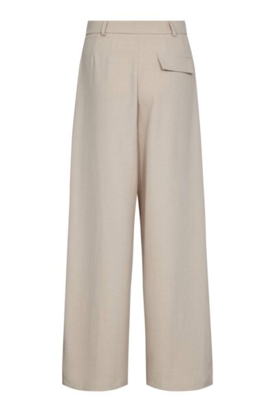 Nancy pleat long pant bone Co’Couture