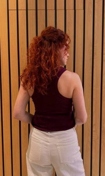 Sahara embroidery tank top winered Co’Couture