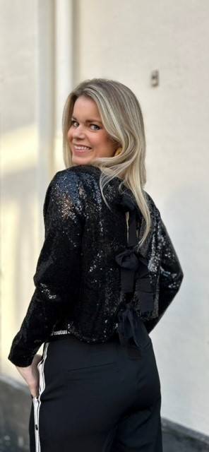 Stevie sequin bow blouse black Co'Couture - Afbeelding 3