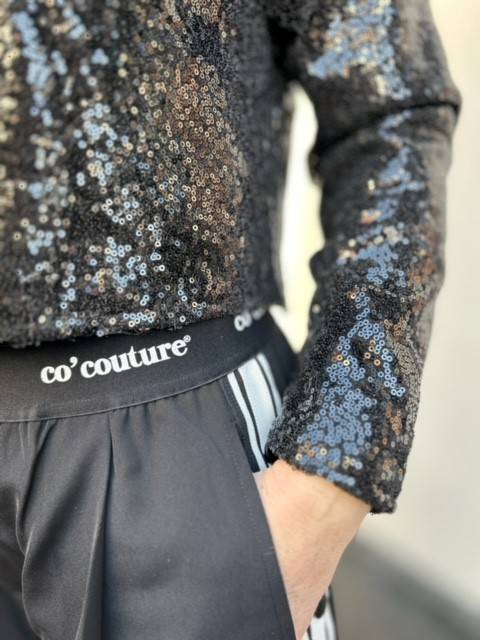 Stevie sequin bow blouse black Co'Couture - Afbeelding 4