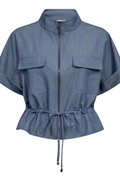 Elly vest dusty blue Co’Couture