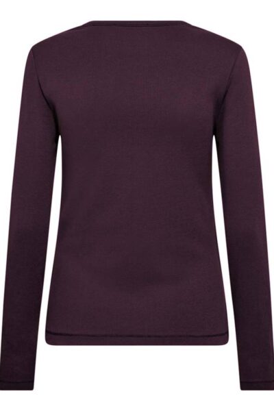 Granny embroidery ls tee plum Co’Couture