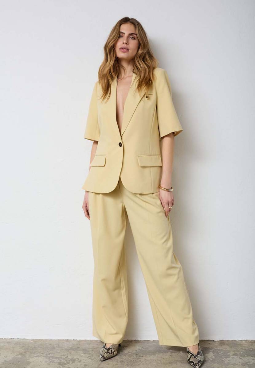 Nilan fitted blazer pale yellow Co'Couture - Afbeelding 2
