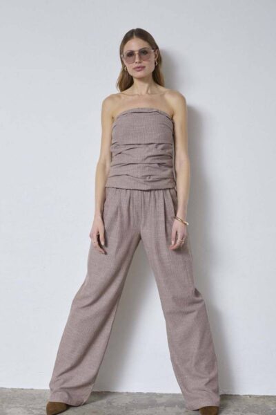 Jiho stripe LL pant brown Co’Couture