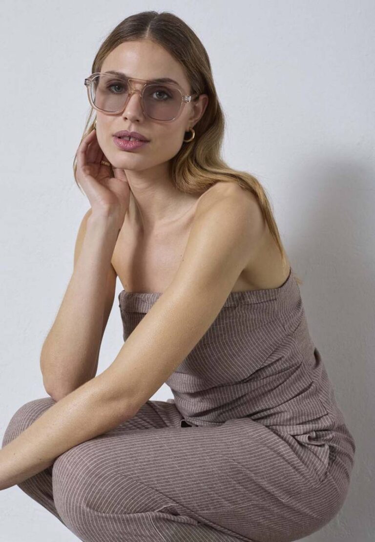 Jiho stripe tube top brown Co'Couture