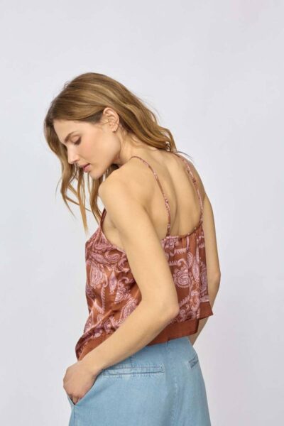 Bandie asym strap top suntan Co’Couture