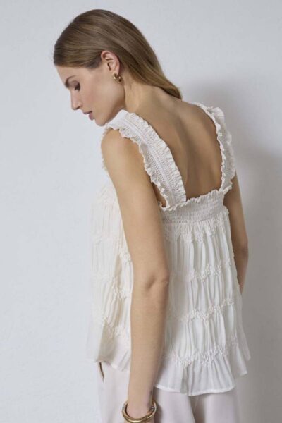 Jerry smock strap top off white Co’Couture