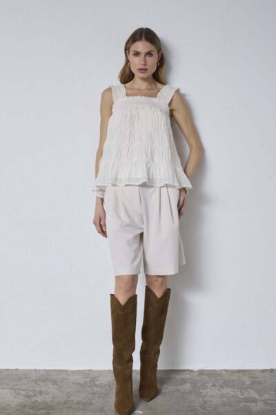 Jerry smock strap top off white Co’Couture
