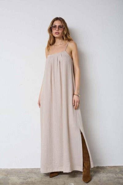 Eva strap dress walnut Co’Couture