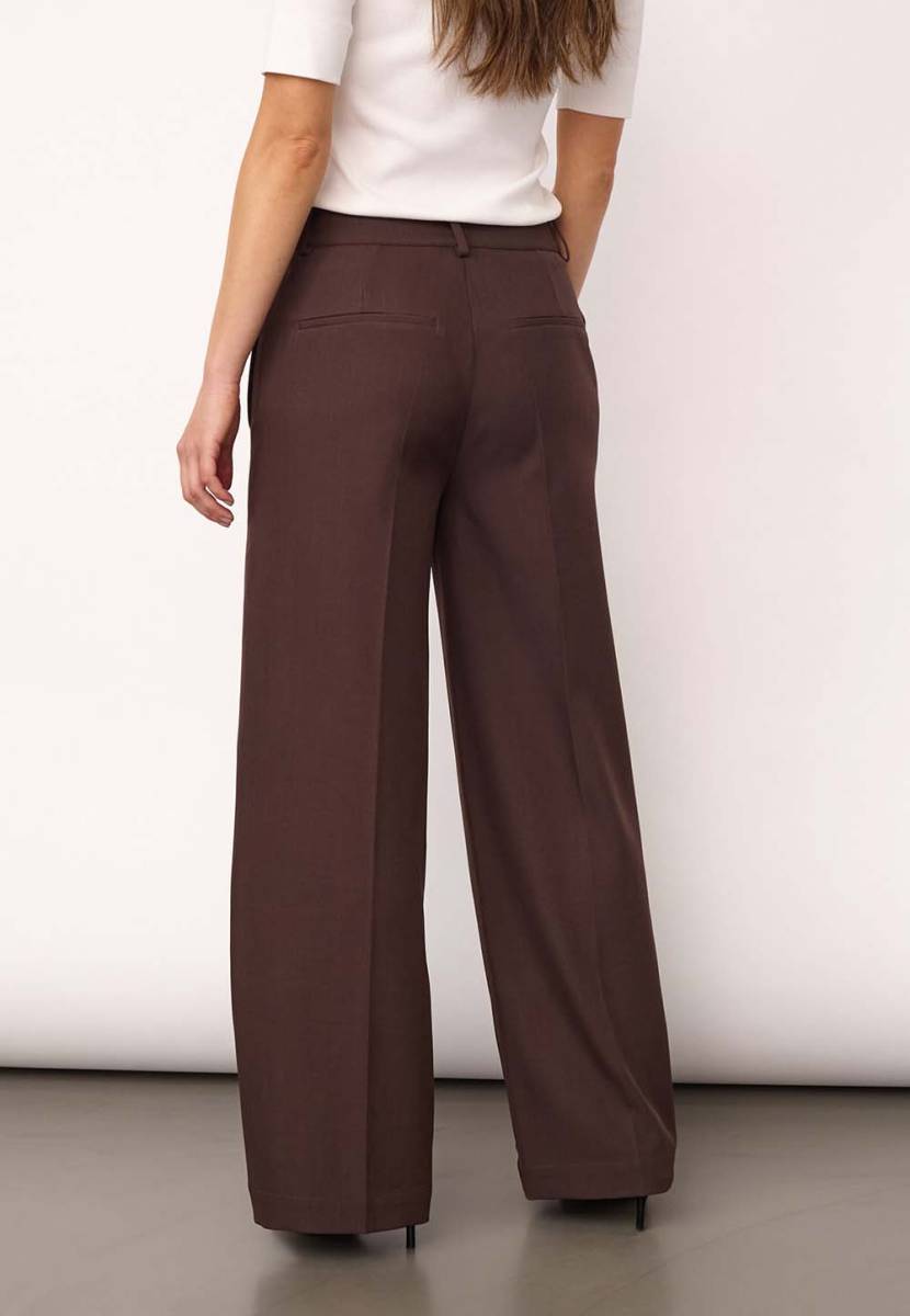 Luna wide pant L34 dark brown Co'Couture - Afbeelding 3