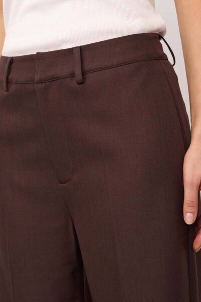 Luna wide pant L34 dark brown Co’Couture
