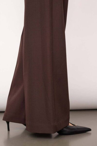 Luna wide pant L34 dark brown Co’Couture