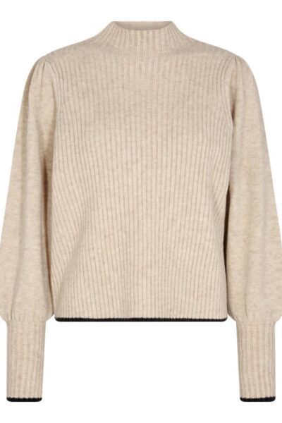 Row puff rib knit off white Co’Couture