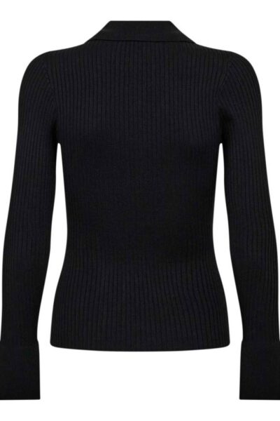 Bonny polo ls knit black Co’Couture