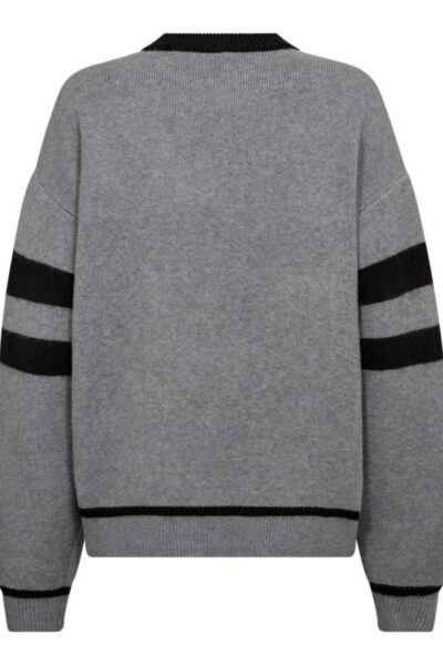 Row coco logo knit light grey Co’Couture
