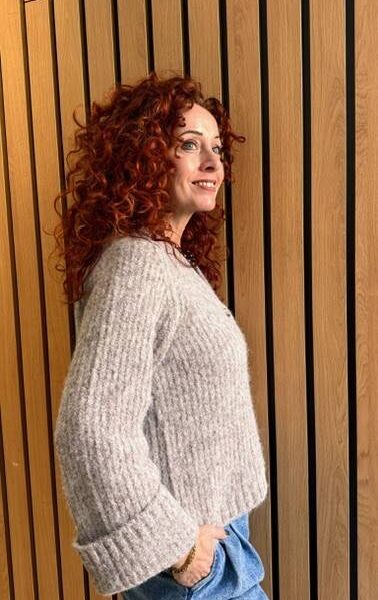Charlie v-cardigan walnut Co’Couture