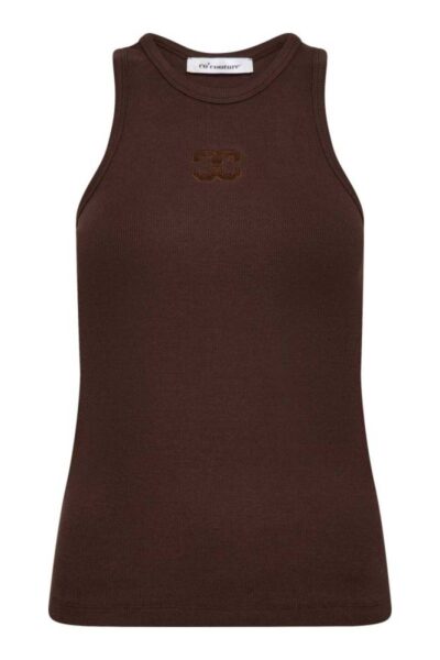 Sahara embroidery tank top mocca Co’Couture