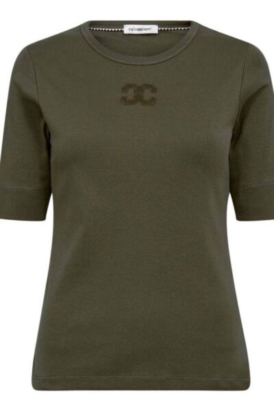 Granny embroidery ss tee military olive Co’Couture