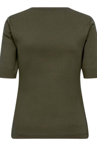 Granny embroidery ss tee military olive Co’Couture