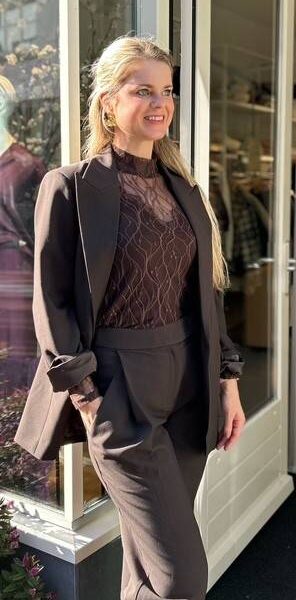 Vola single oversize blazer dark brown Co’Couture