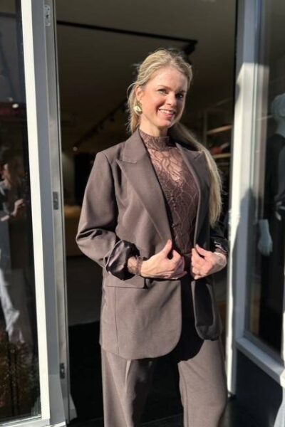 Vola single oversize blazer dark brown Co’Couture