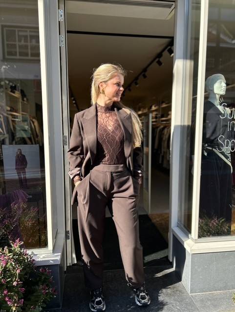 Vola single oversize blazer dark brown Co'Couture - Afbeelding 4