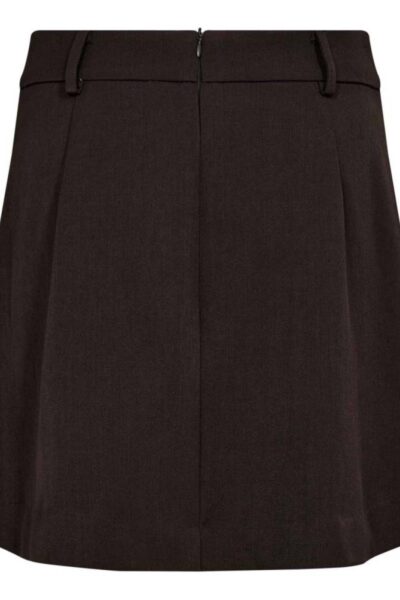 Luna pocket pleat mini skirt dark brown Co’Couture