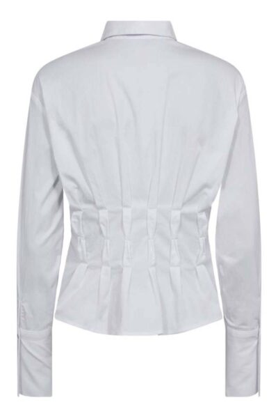 Poppy pleat waist shirt white Co’Couture