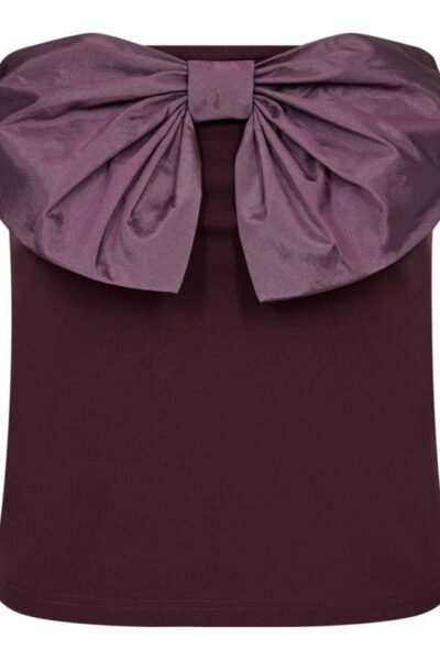 Barry bow top plum Co’Couture
