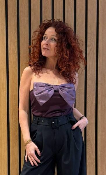 Barry bow top plum Co’Couture