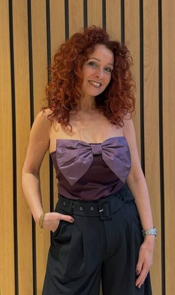 Barry bow top plum Co’Couture