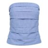 Tea stripe tube top blue Co'Couture - Afbeelding 5