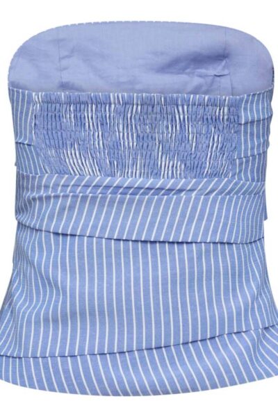 Tea stripe tube top blue Co’Couture