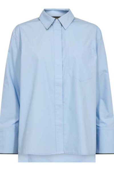 Donna fold cuff shirt pale blue Co’Couture