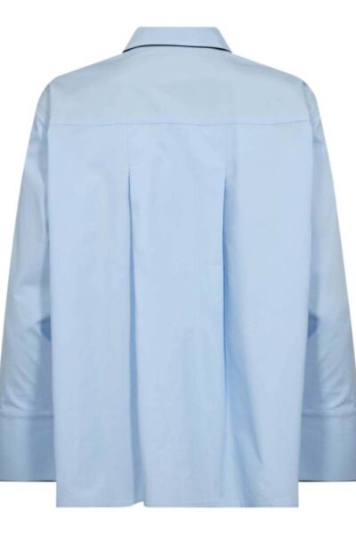Donna fold cuff shirt pale blue Co’Couture